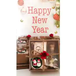 NEVA JEWELRY 1 قهوه ترکی، هدیه سال نو با شکلات سنگریزه با جعبه کرافت برچسب دار
