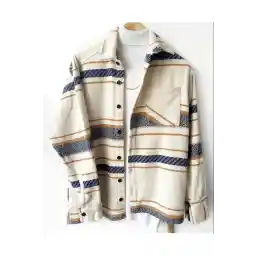 پیراهن مردانه Hazhers یقه سایز بزرگ پیراهن چوبی نخی زمستانی