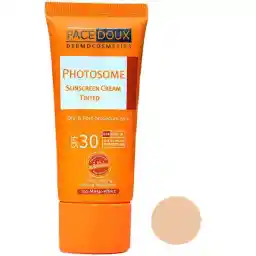 کرم ضد آفتاب رنگی فیس دوکس SPF 30 مدل photosome 02 محافظ اشعه UVA و UVB، ‌ضد آب، مناسب پوست های خشک حجم 40 میلی لیتر