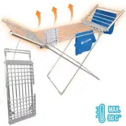 قفسه خشک کن برقی Silvergear با گرمایش - 147 x 54 x 94 سانتی متر - سفید