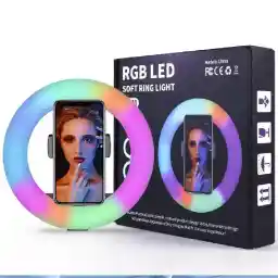 رينگ لايت Ring light MJ20 8 inch RGB + سه پايه