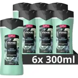 AX Fine Fragrance Collection ژل دوش Aqua Bergamot - 6 x 300 ml - بسته ارزشی
