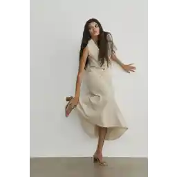 دامن گشاد کتانی جزیره طبیعی کلکسیون سعود