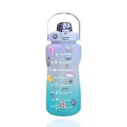 بطری آب انگیزشی Kitchen Time Purple بطری آب بطری آب 2 لیتری Tritan Gym Water Bottle BPA