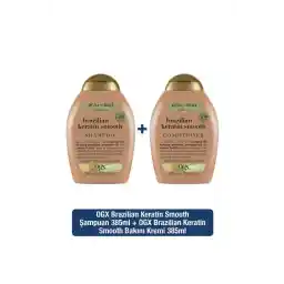 OGX Straightening Brazilian Keratin Smooth Sulfate شامپو نرم کننده 385 میلی لیتری