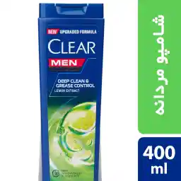 شامپو ضد شوره آقایان کلییر مدل Grease Control مناسب موهای چرب حجم 400 میلی لیتر