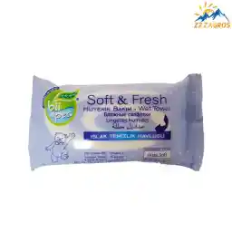 دستمال مرطوب بیویپس مدل soft and fresh تعداد 15 عددی