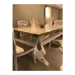 روکش میز پی وی سی vexillum سفید توری 0.40 میلی متری روکش محافظ میز PVC شفاف | پد رومیزی | برزنت شفاف