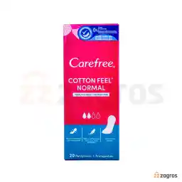پد روزانه Carefree مدل Cotton Feel سایز نرمال بسته 20 عددی