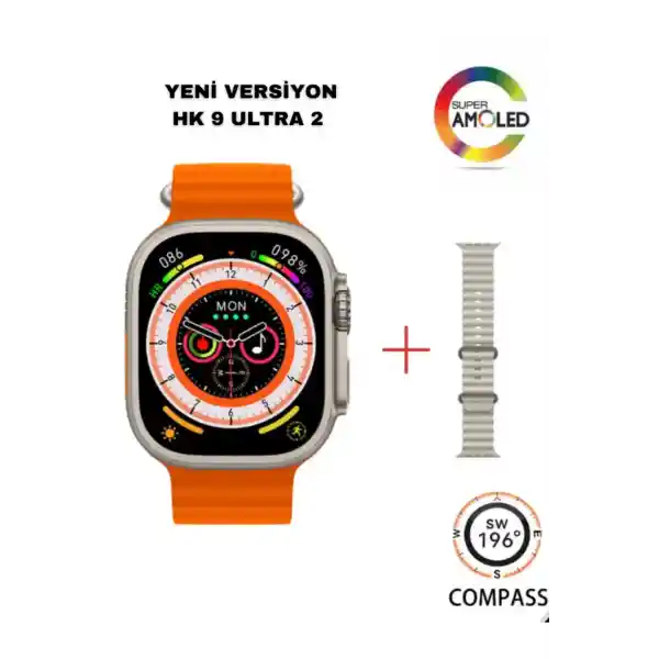 فناوری Come SMART WATCH HK9 ULTRA 2 49 MM نسخه جدید ساعت هوشمند AMOLED NFC SIRI