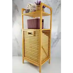 قفسه سازمان دهنده حمام بامبو Digithome با سبد کثیف - B9037 C1-1-100