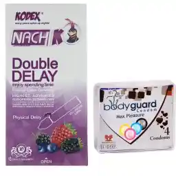کاندوم ناچ کدکس مدل Double Delay بسته ده عددی به همراه کاندوم بادیگارد مدل Max Pleasure بسته چهار عددی