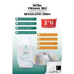ژل 300 میلی لیتری اینتیم از بین برنده بو و ترشحات ناحیه تناسلی LUFELY + کرم سفید کننده ناحیه تناسلی 100 میلی لیتر