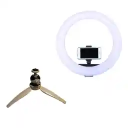 رینگ لایت FILLING-M26 ring light + سه پايه رومیزی بيک طلایی Beike Q166 Mini