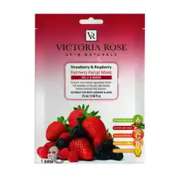 ماسک صورت ویکتوریا رز حاوی عصاره توت فرنگی و شاه توت حجم 25 میل