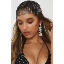 کلاه اکسسوری موی مشکی Alâ Atelier سنگ مشکی باندانا