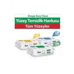 افزودنی صابون سفید Sleepy Easy Clean + افزودنی سفیدکننده + افزودنی صابون 3X100 (300 برگ)