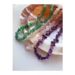 ست گردنبند سنگ طبیعی VALIOSO JOYA 3 تیکه (آمیتیست، آونتورین و کوارتز صورتی)