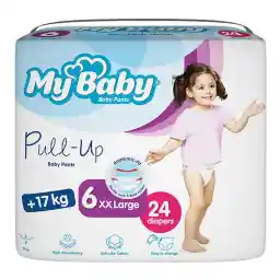 پوشک شورتی مای بیبی مدل Pull Up سایز 6 بسته 24 عددی (اکونومی)