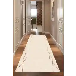 AYMİRAHOME چاپ چهار فصل بدون لغزش قابل شستشو برش راهرو آشپزخانه و اتاق برش رانر فرش ECO CREAM
