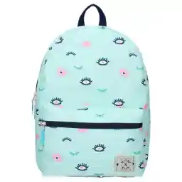 کوله پشتی شیری کیس ماندن ناز - کیف مدرسه دخترانه - نعنا - چشم