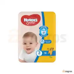 پوشک بچه هاگیز مدل Unistar سایز 3 بسته 19 عددی