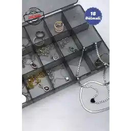 جعبه قلاب انگشتری گردنبند گوشواره گوشواره 18 محفظه LaGabya