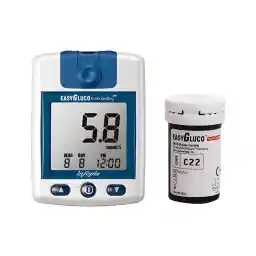 دستگاه تست قند خون اینفوپیا مدل ایزی گلوکو به همراه نوار تست قند خون مجموعه 50 عددی