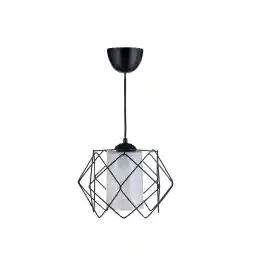 لوستر چند مربعی طرح مشکی کالکشن MHK با شیشه میکای سفید (1 کامپیوتر)