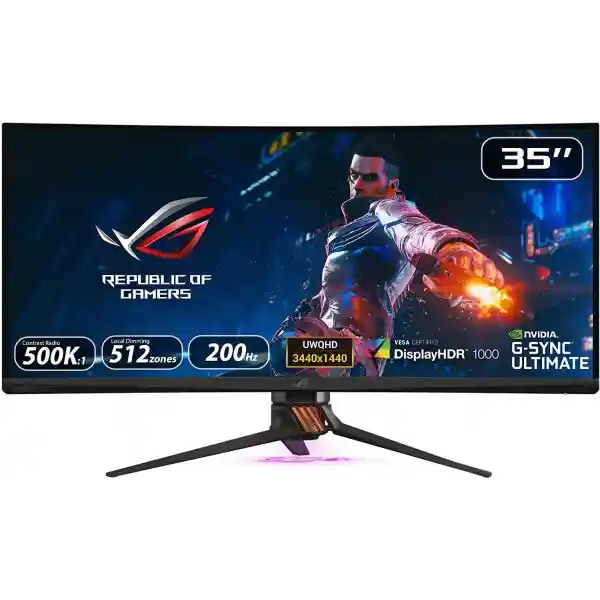 مانیتور خمیده گیمینگ 35 اینچ ایسوس مدل ASUS ROG SWIFT PG35VQ Curved HDR ASUS ROG SWIFT PG35VQ Curved HDR Gaming Monitor