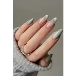 ست مدل بادامی دائمی ناخن دروغین RubaTrend 24 عددی