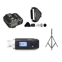 فلاش پرتابل گودکس Godox Witstro AD400 Pro به همراه فرستنده سونی X1+ سافت باکس 80x80 و پایه