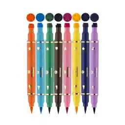 ست خط چشم قلم نئون دو رو 8 رنگ Sword & Shield S&s