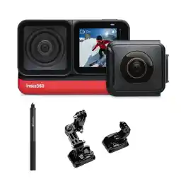 کیت دوربین360 اینستا twin edition:منوپاد 70 سانتی متر،پایه نگهدارنده مخصوص کلاه ( مناسب برای موتور سیکلت)