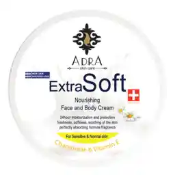 کرم تغذیه کننده و مرطوب کننده دست و صورت آدرا حاوی عصاره بابونه حجم 200 میل