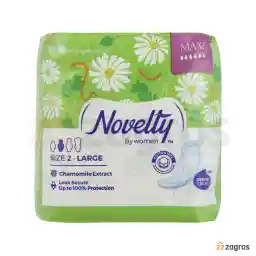 نوار بهداشتی پنبه‌ ای ناولتی سری Maxi سایز 2 بسته 8 عددی