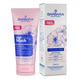 ماسک مو فاقد سولفات باربارا حاوی پروتئین هیدرولیز شده ابریشم مناسب مو خشک و آسیب دیده حجم 200 میل