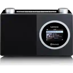 Lenco DIR-70BK - رادیو اینترنتی با نمایشگر رنگی و بلوتوث - مشکی