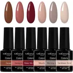 Méanail - ژل لاک - Hema Free - 6 x 8ml - لاک ناخن ژل - بسته شروع کننده ژل لاک کارامل