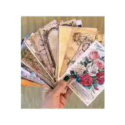 مجموعه کاغذ پسزمینه 50 تکه «فن لایف» با مضمون وینتیج