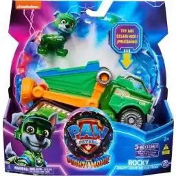 PAW Patrol The Mighty Movie - کامیون زباله با نور و صدای اکشن فیگور راکی