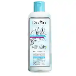 محلول پاک کننده آرایش دیترون حاوی عصاره درخت چای مناسب پوست چرب حجم 250 میل