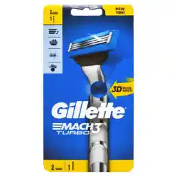 خود تراش مردانه سه تیغه ژیلت مدل Mach3 Turbo 3D به همراه تیغ یدک