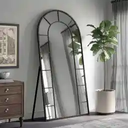 آینه مدل قدی فلزی طرح تاج پایه دار F-180