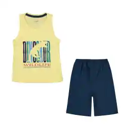 ست تاپ و شلوارک پسرانه ناربن مدل 1521467_1547 رنگ زرد