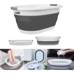 سبد لباسشویی سیلیکونی تاشو چند منظوره - سطل لباسشویی صرفه جویی در فضا - 25 لیتر