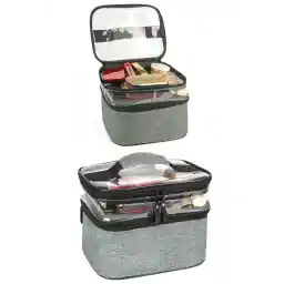 کیت آرایش کیف آرایش joseki سازمان دهنده کیف آرایش حرفه ای قاب آرایشی خاکستری