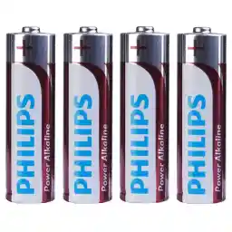 باتری قلمی فیلیپس مدل Alkaline AA LR6 بسته چهار عددی