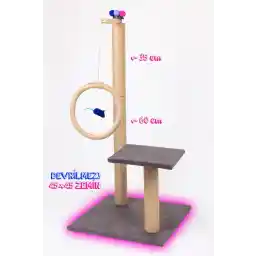 میله ماهیگیری 95 سانتی متری AlaPet گربه (با محل خواب) با موس صدا - ضد انحراف