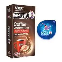 کاندوم کدکس دارای رایحه قهوه بسته 12 عددی به همراه کاندوم تاخیری کدکس مدل Blazer